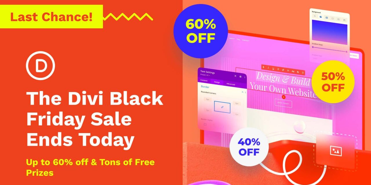 🚨 Don’t Miss Out: Final Day for Divi Black Friday Discounts!
